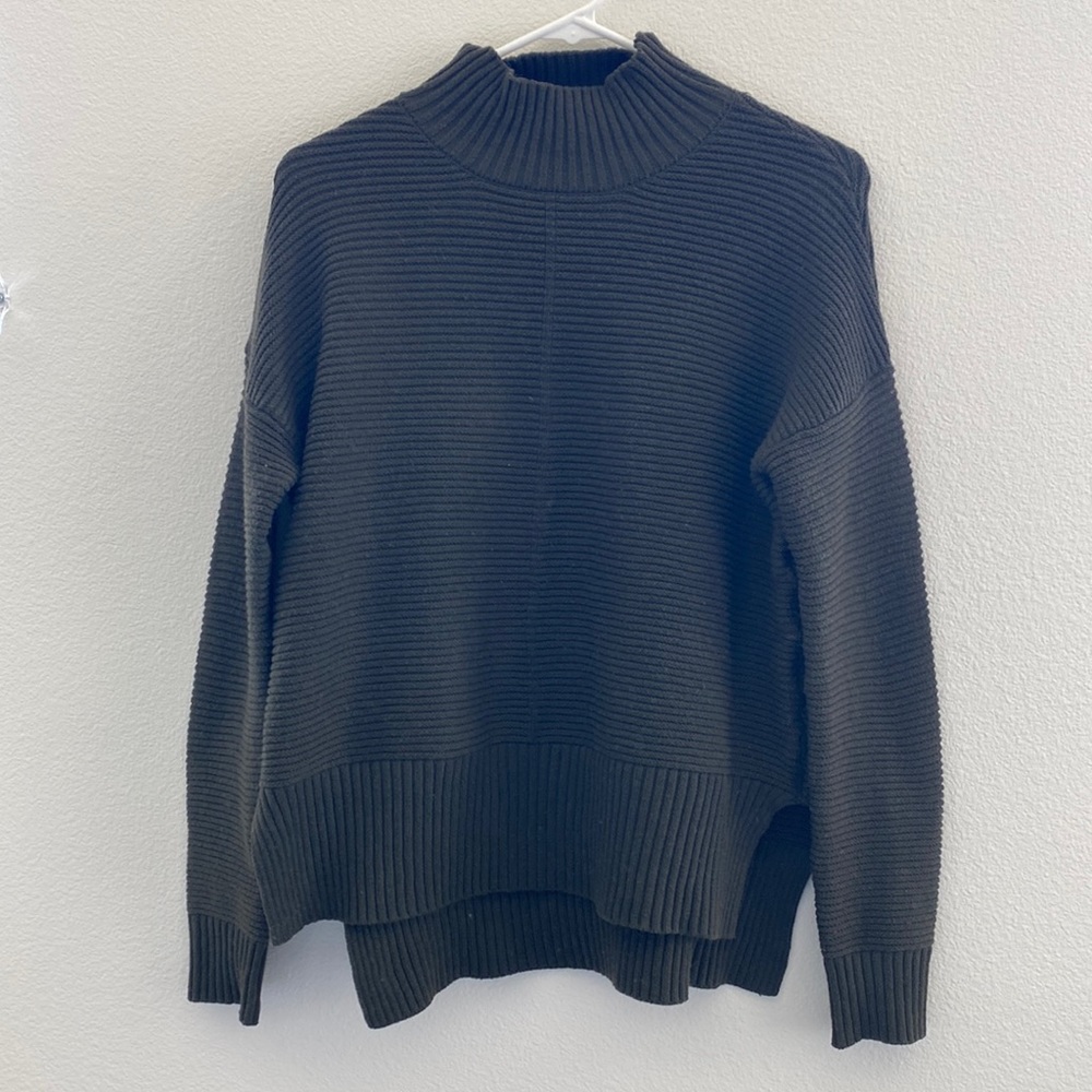 Olive green Sweet Romeo turtleneck sweater